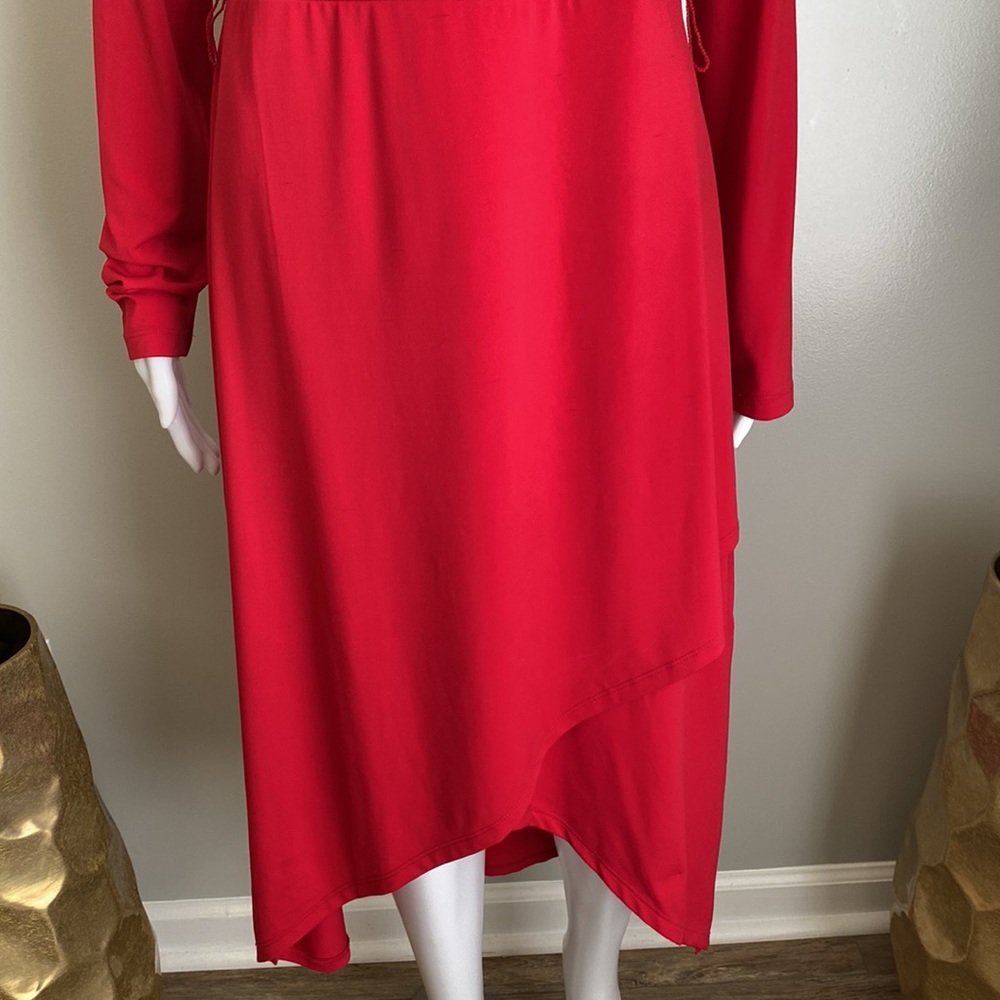 Signature Collection Red High-Low Dress Size 10/12 - Picture 3 of 7
